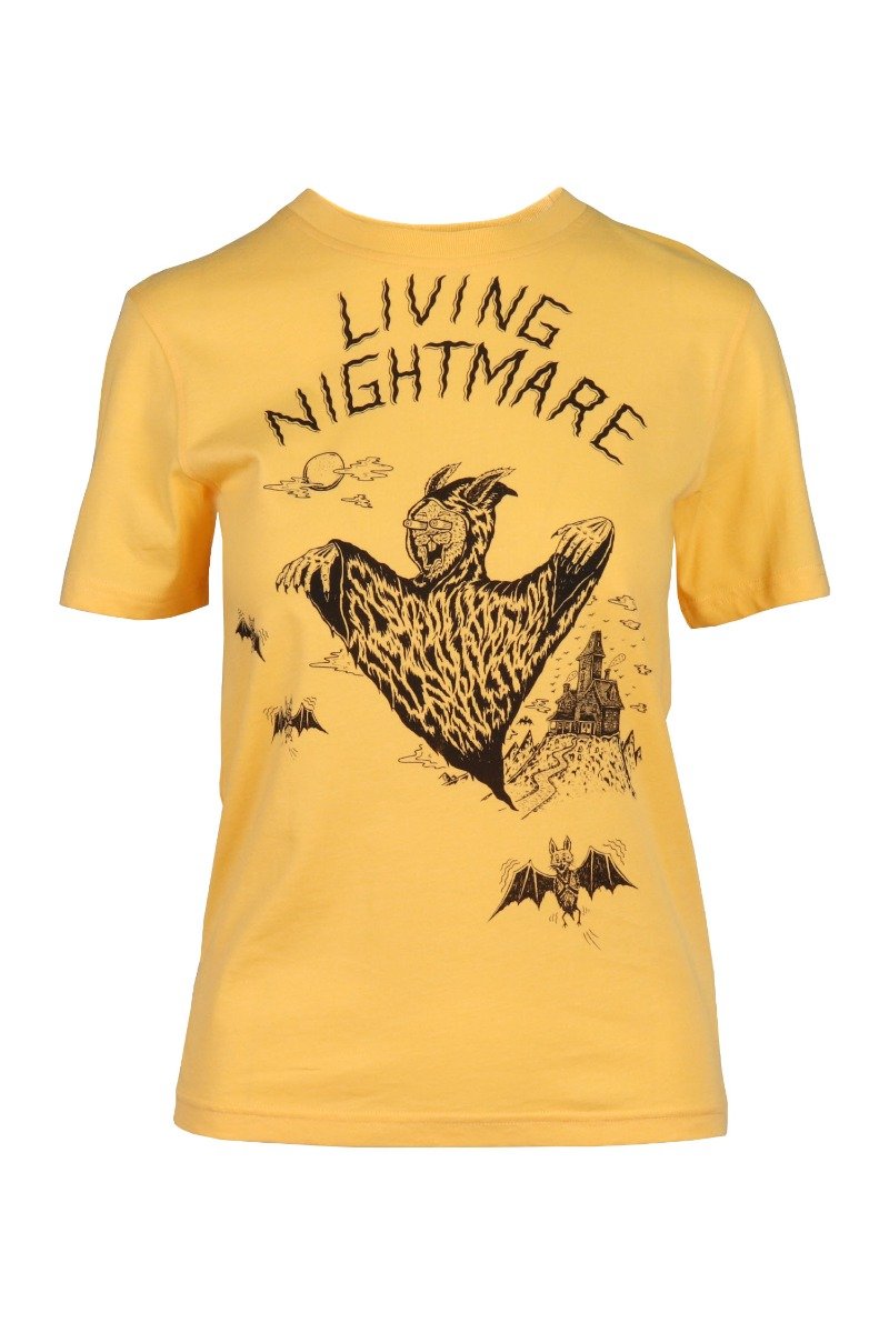 Living Nightmare T-Shirt Women Fashion MCQ Organic-Cotton Short Sleeve Casual Tee