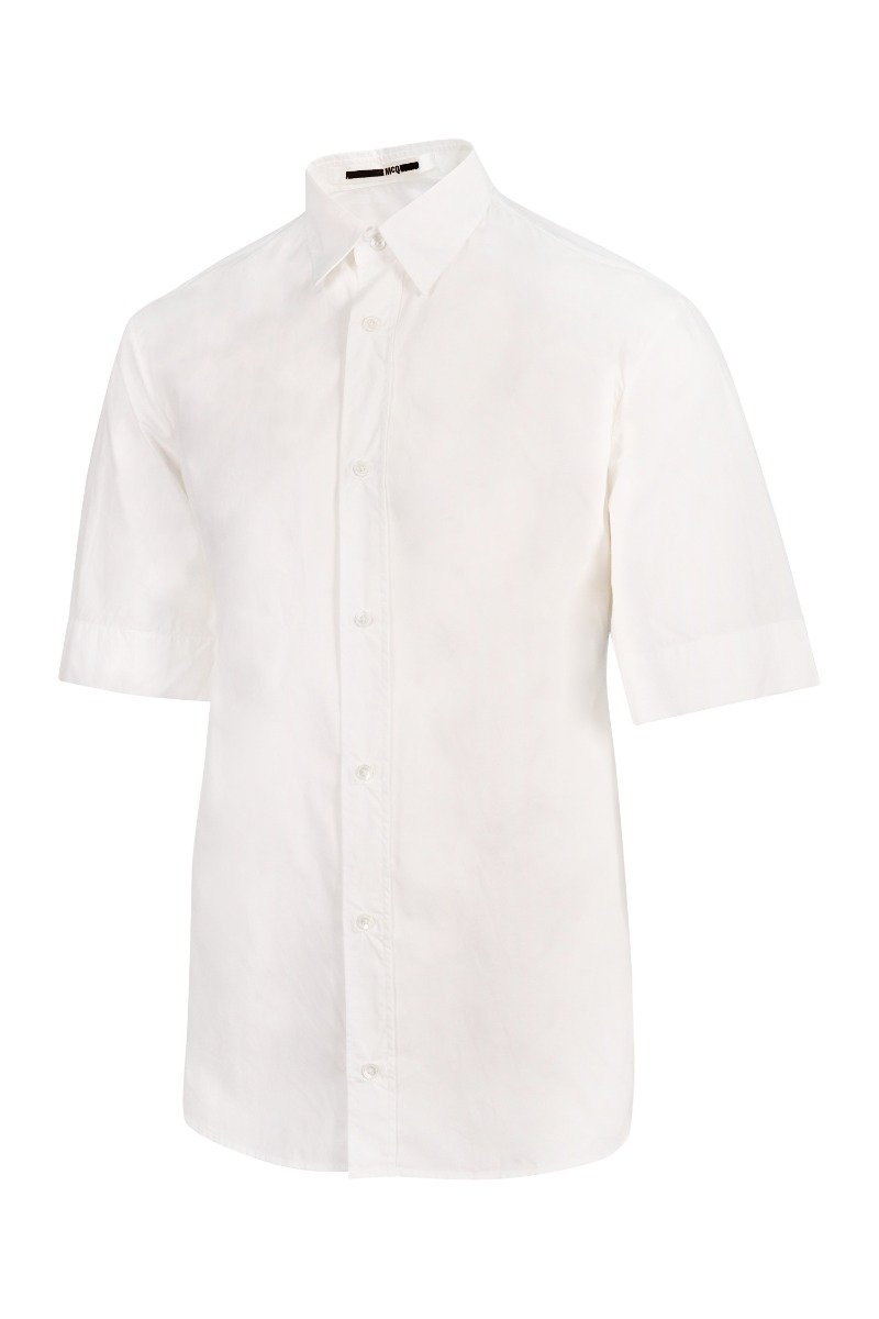 Bondage Shields Shirt Cotton Adjustable Basic White Casual Formal Short