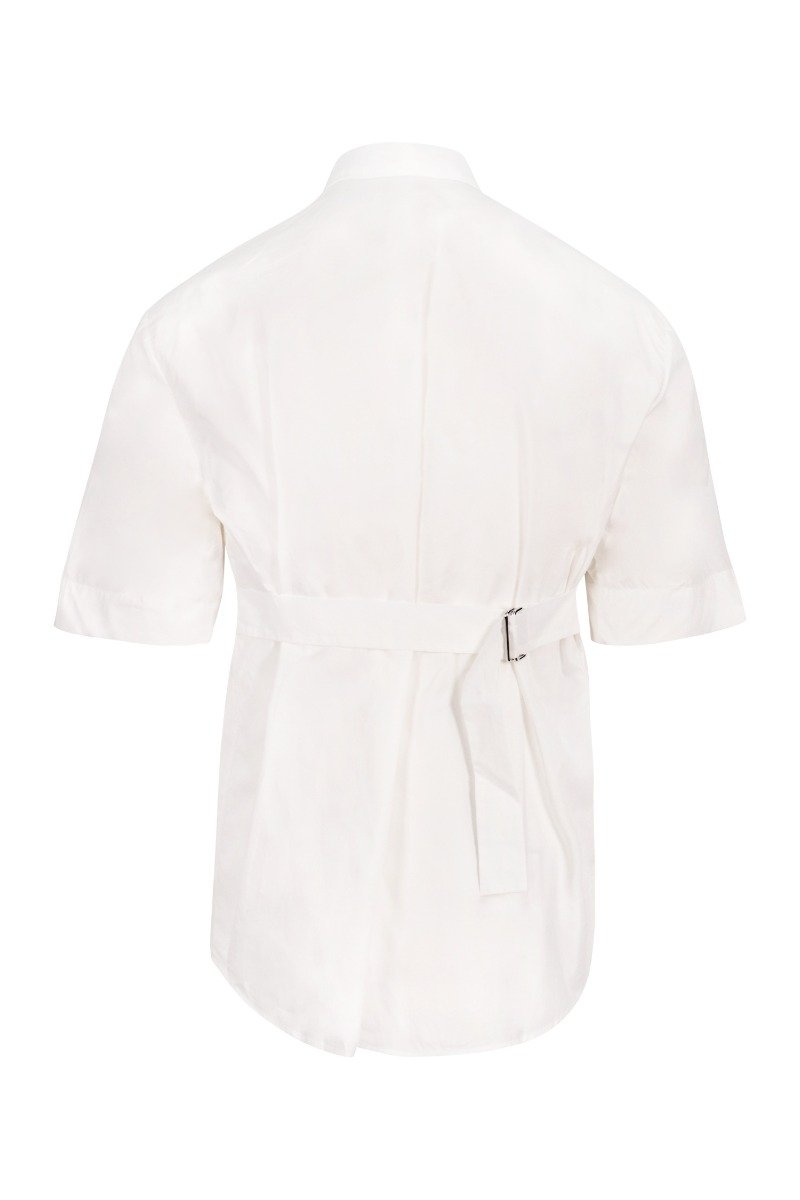 Bondage Shields Shirt Cotton Adjustable Basic White Casual Formal Short