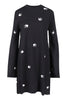 Swallow Knit Dress Women Fashion MCQ Viscose Blend Long Sleeve Onepiece 