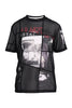 Punk Patchwork T-Shirt Women Fashion MCQ Polyester Short-sleeve Mesh Jersey Stylish