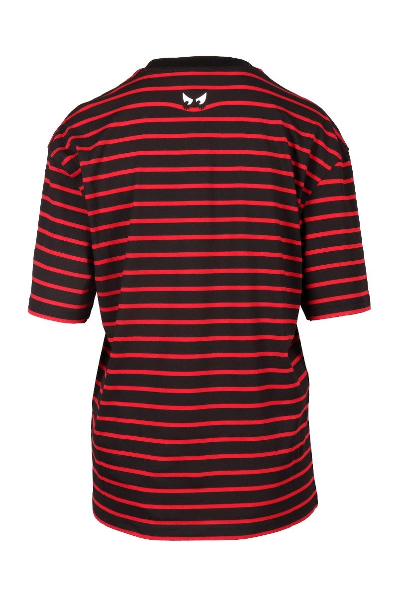 Monster Stripe T-Shirt Women Fashion MCQ Cotton Short-Sleeve Pattern Casual Tee