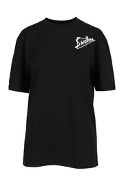 Swallow Badge T-Shirt Women Fashion MCQ Cotton Short Sleeve Top Casual