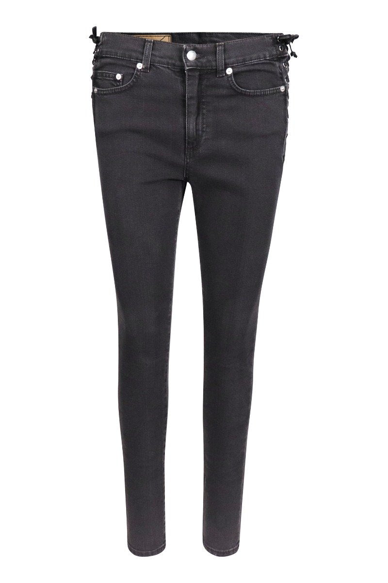 Lace Skinny Jean MCQ Women Fashion Cotton Long Pants Casual Style
