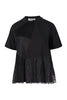 Lace Flared Tee Women Fashion MCQ Polyamide Short-Sleeve Detailed Designed Stylish
